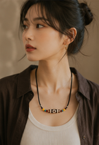【チベット天珠】 ハンドメイド ジービーズ ネックレス / パワーストーン お守り